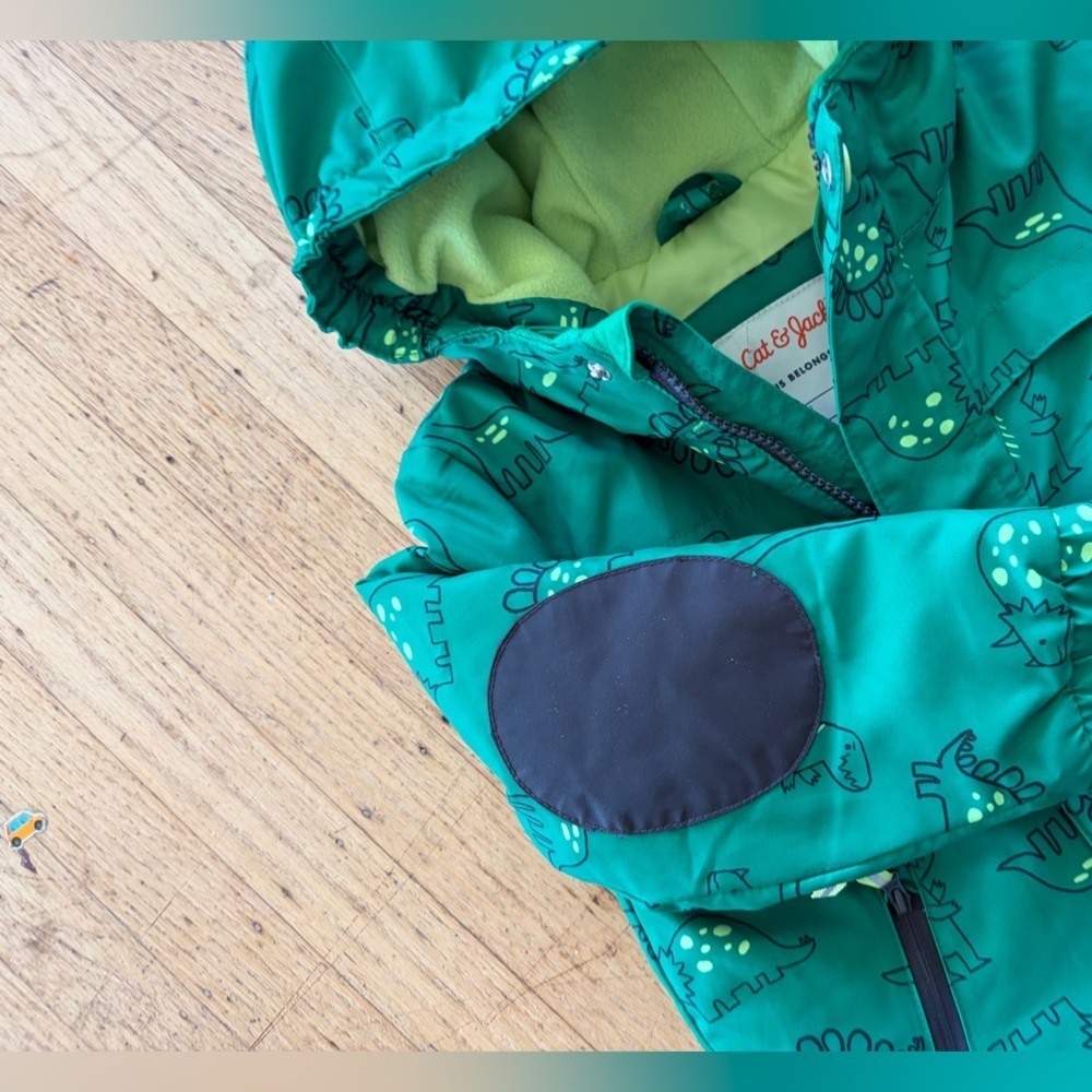 Cat & Jack dinosaur winter coat parka - Picture 2 of 10